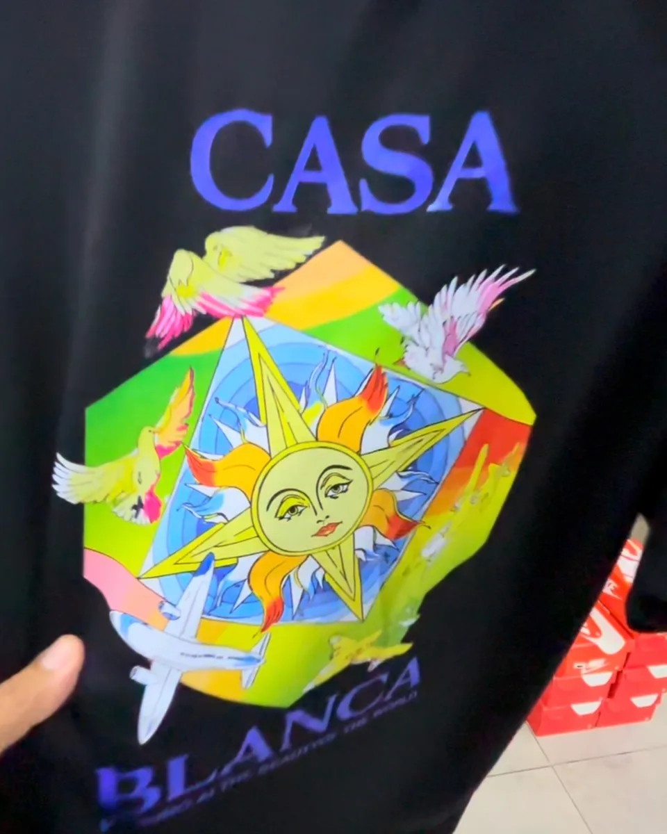 Camiseta Casablanca preta estampada